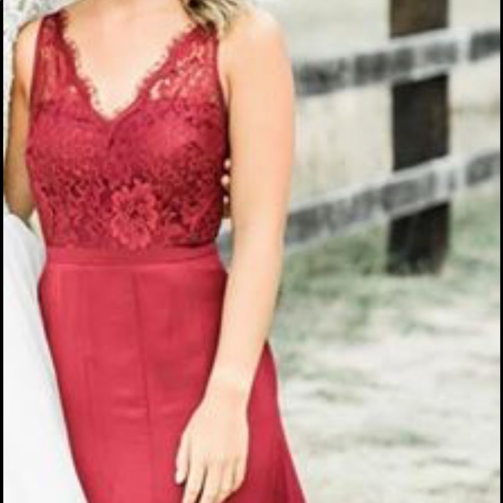 Red full length dress!